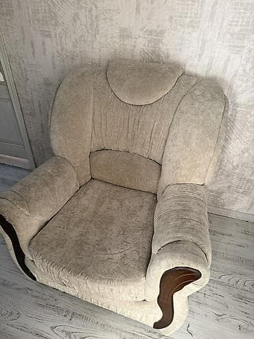 retro mebel: Б/у, Классический диван, 2 кресла, Диван, Без подьемного механизма, Раскладной — 3