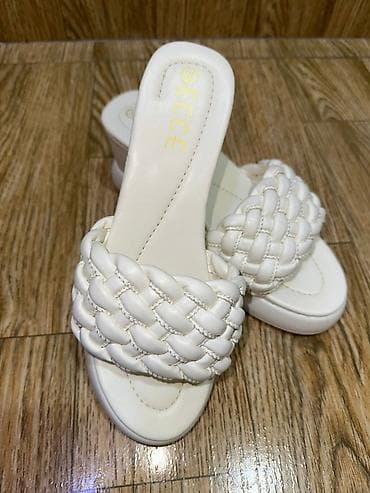 şəffaf ayaqqabilar: Ölçü: 38, rəng - Ağ, Yeni — 1