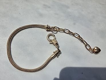 buji: Qızılı rəngli zəncir qolbaq - Material: metal ərintisi, qızılı rəng — 1
