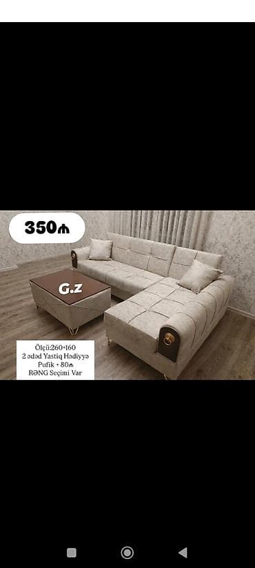 guzgu ev ucun: Künc divan, Açılan, Bazalı — 4