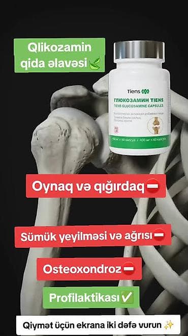 ezele agrisi: “Qlükozamin Xondroitin” -Son 1 qutu,Depoda Bitdi. Qlükozamin məhsulu — 4