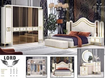 турецкие мебельные магазины в баку: Двуспальная кровать, 2 тумбы, Турция, Новый — 1