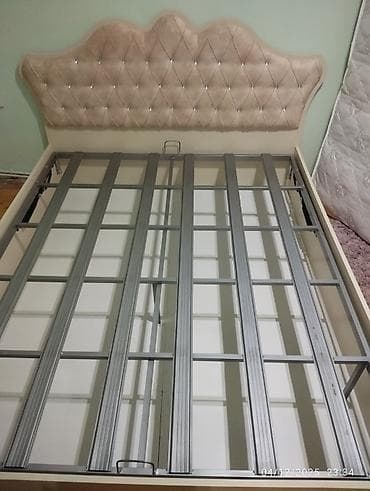 setka carpayi: İşlənmiş, İkinəfərlik çarpayı, Bazalı, Matras ilə, Azərbaycan — 3