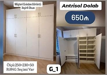 ağ baliq: Antrisol dolab - Ölçü: 250 × 230 × 50 sm - Rəng seçimi var - İkiqat — 1