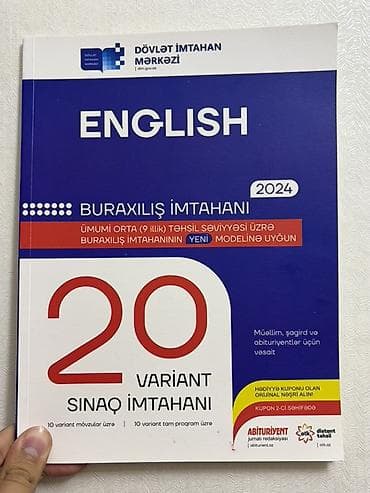 kitab alan: Məhsul: “English – (9 illik) 20 sınaq 2024” (DİM) Xüsusiyyətlər: - — 1
