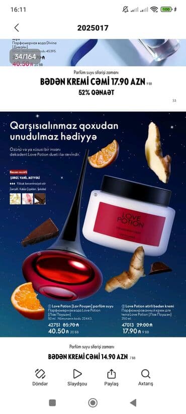 qadin donlari: Lusia ətri 50 ml etri çox gözəldi qalıcılığı da var her bir mehsul — 19