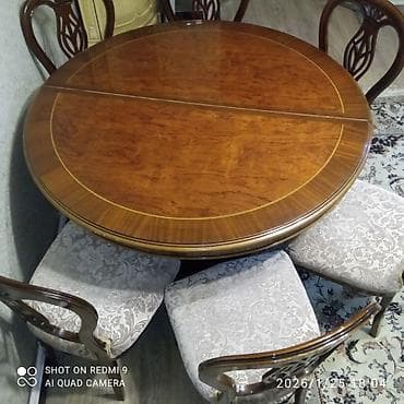 Qonaq otağı üçün, Açılan, Oval masa, 6 stul — 4