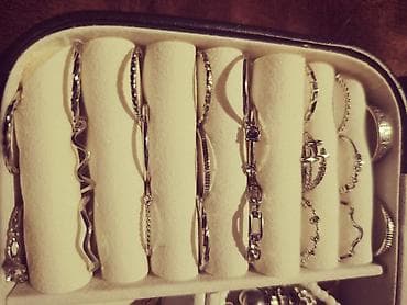 mirvari sepler: Zərgərlik dəsti – gümüş tonlarda - Bilərzik: İkiqat dizayn. Bir — 5