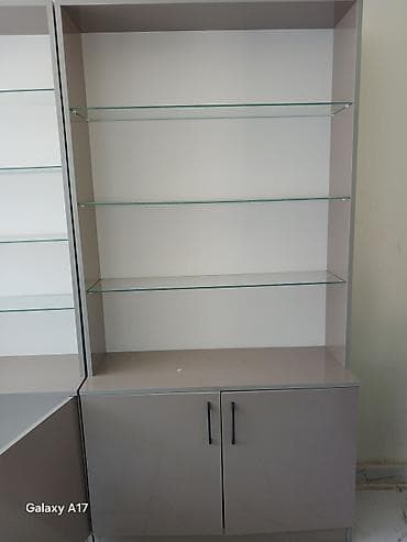 Dolab vitrinləri: Vitrin tipli modul rəf-dolab - Material: yuxarı hissə şüşə rəflərlə — 5