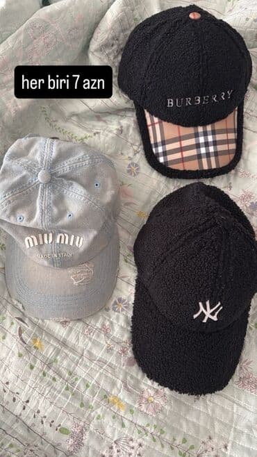 Qadın/kişi üçün kepka seçimi: - Qara tüklü materialdan baseball