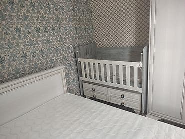 matras alti: Uşaq beşiyi – yanı açılan, çekmecəli model - Material: taxta/MDFlam — 2
