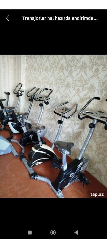Əlcəklər: Bir neçə ədəd stasionar velotrenajor. Məşq zamanı məlumatları əks — 1