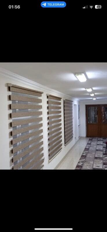 yataq otağı üçün pərdələr: Zebra jalüz pərdələr - İkili qatlı zebra sistemi: işıq-keçirən tül — 1