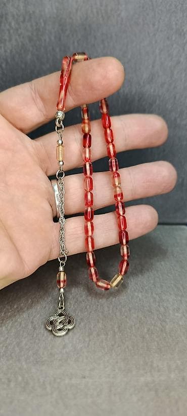 Məhsul: Təsbeh dəsti - Naxışlı metal imaməli və zəncirli təsbeh -