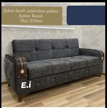 Divan, Yeni, Açılan, Bazalı, Vеlur parça, Şəhərdaxili pulsuz çatdırılma