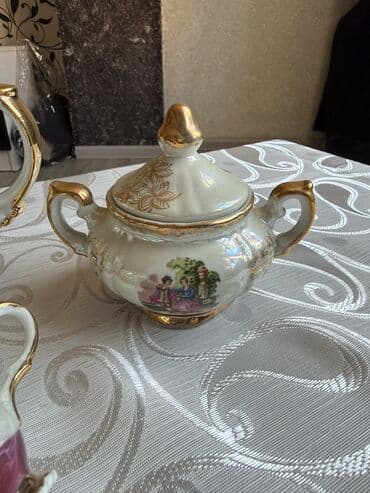 kərə yagi: Çay dəsti, rəng - Qırmızı, Keramika, 5 nəfərlik, Polşa — 6