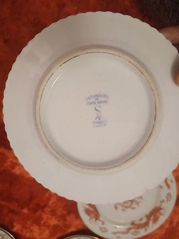 фарфор: Antik porselen boşqablar dəsti - Növ: dekorativ/servis porselen — 3