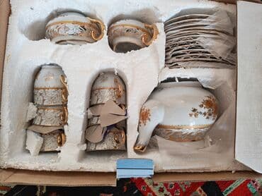 qab qacağ: Çay dəsti, rəng - Ağ, 6 nəfərlik, Türkiyə — 2