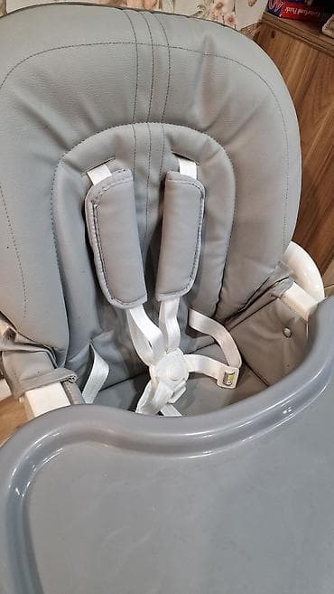 Yemək masaları, oturacaqları: Uşaq yemək stulu – Kidilo, boz rəng Az işlenib, yeni kimi. Montin — 3