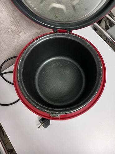 Mətbəx texnikası: Qırmızı rəngli elektrikli düyübişirən (rice cooker), Linon markalı — 4