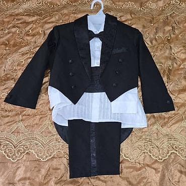 Uşaq üçün smokinq dəsti - Klassik qara rəngdə, frak üslublu qısa önlü lalafo.az -da Uşaq üçün smokinq dəsti - Klassik qara rəngdə, frak üslublu qısa önlü