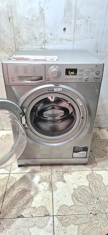 islenmis notebook satisi: Paltaryuyan maşın Hotpoint Ariston, 7 kq, İşlənmiş, Avtomat, Qurutma var, Ödənişli çatdırılma — 3