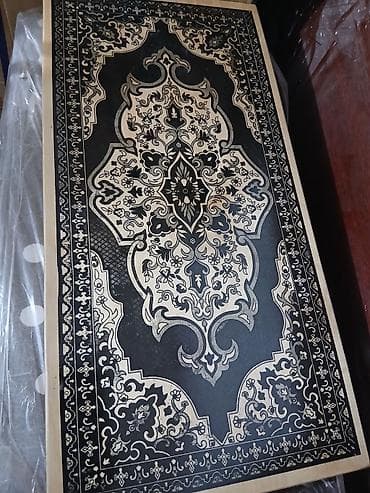 suse uzerinde sekil: 3 azn das ve zerler Məhsul: Oyma naxışlı taxta dama/şahmat lövhələri — 6