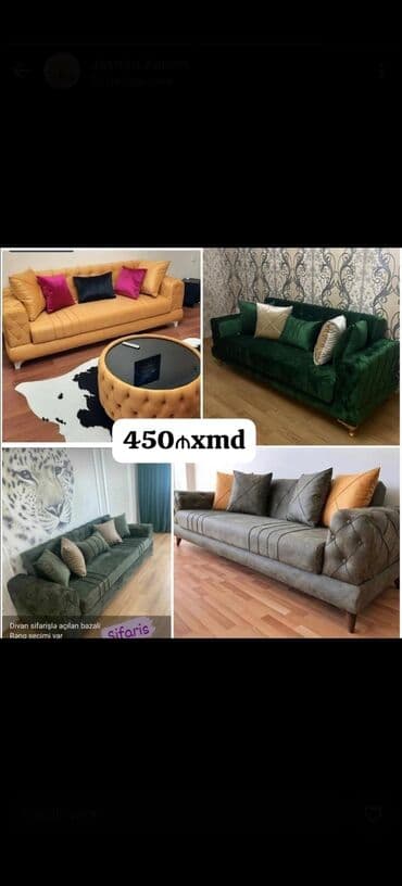 угловые диваны в баку: Угловой диван, Раскладной, Ткань — 9