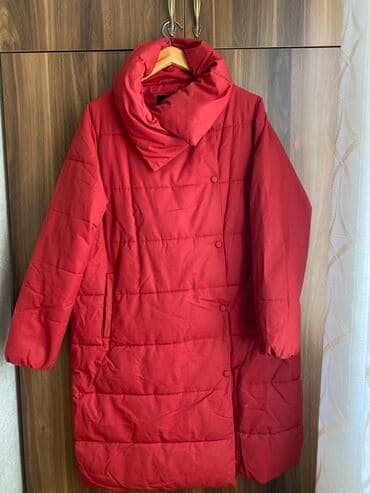 qadınlar üçün təbii dublyonkalar: Palto, Mango, M, L, rəng - Qırmızı — 1