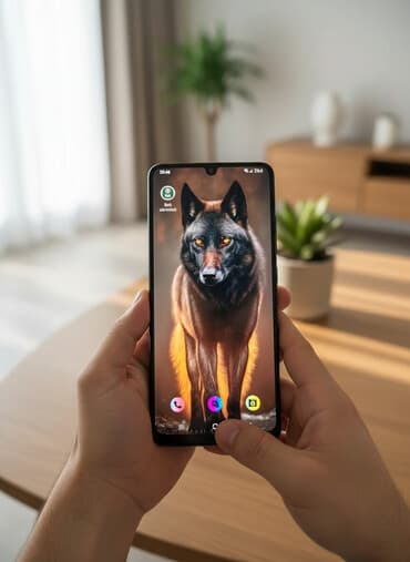 Samsung Galaxy A32 5G, 128 GB, rəng - Qara, Barmaq izi, İki sim kartlı, Face ID