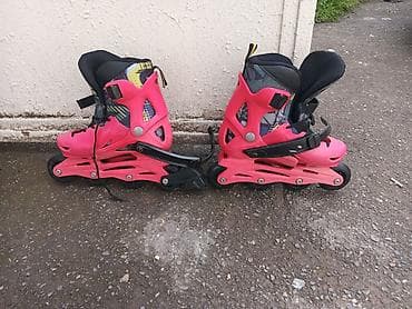 Roliklər: Uşaq üçün tənzimlənən inline konki cütü - Rəng: çəhrayı/qarışıq — 2