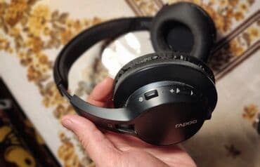 смарт бокс тв: Беспроводные (Bluetooth) Наушники, Rapoo, цвет - Черный — 1