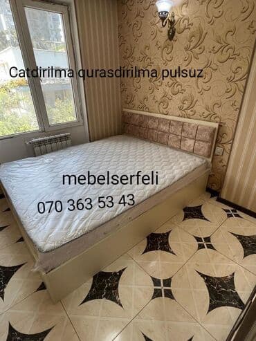 Çarpayılar: Yeni, İkinəfərlik çarpayı, Matras ilə, Azərbaycan — 1