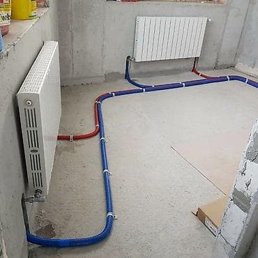 Отопление: Atapleniya sisteminin çəkilməsi. Radiatorların quraşdırılması, istpol — 8