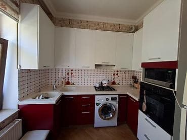 Mətbəx mebeli dəsti – yığma künc model - Rəng: ağ üst dolablar + — 1