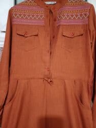 женские платья из вискозы: Повседневное платье, Макси, L — 5