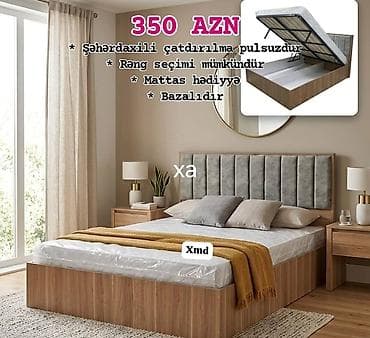 lay lay matras: Bazalı çarpayı dəsti - Yuxarıdan qaldırıla bilən bazalı konstruksiya — 1