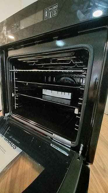 tavan ventilyatoru: GRAUS Ankastr elektrik sobası - Şüşə panel və qara şık dizayn — 3