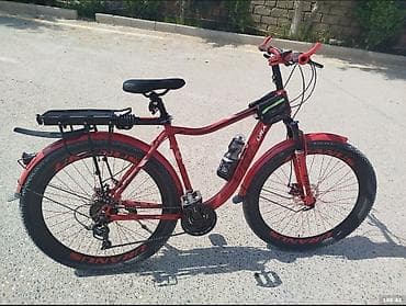 yasebet 22: Uranus fatbike tipli dağ velosipedi - Rəng: qırmızı, eyni tonda — 2