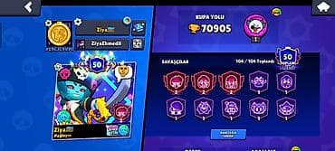 Brawl Stars hesabı – yüksək səviyyəli oyun profili - Kupa yolu — 3