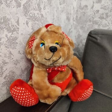 Təzə Plyuş oyuncağı – it balası formalı - Rənglər: bal rəngi tüklü