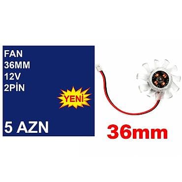 Masaüstü kompüterlər və komponentlər: Videokart üçün Fanlar “36/45/47/75/87mm 12v 2/3/4pin” 📍Ünvan: Bakı — 4