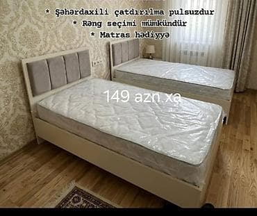 sekis usaq: Tək nəfərlik çarpayı – başlıq hissəsi yumşaq panel ilə, müasir minimal — 1