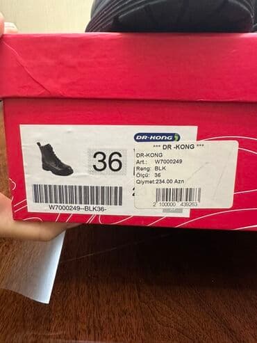 Basanoşka və səndəllər: Original ortopedik DR.KONG qara dəri çəkmələri Ölçü: 36 Öz giyməti — 4