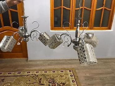 asma tavan: Çılçıraq, 3 lampa, Metal — 4