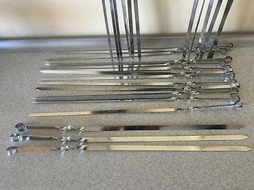 Шланги: Manqal üçün şiş dəstləri satılır.Dənəsi 1.50 - Material: paslanmayan — 5