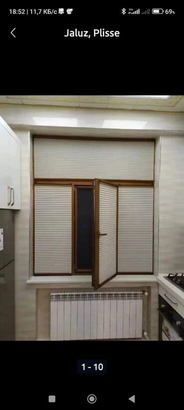 Şamdanlar: Plisse jalüz – pəncərə çərçivəsinə inteqrasiya olunan, yuxarı-aşağı — 1