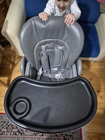 derin dondrcu: Uşaq yemək stulu – çoxfunksiyalı, təkərli, tünd boz rəng — 4