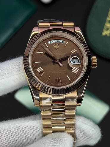 Rolex Day-Date tərzində lüks qol saatı - Korpus və qolbaq: iki rəngli — 8
