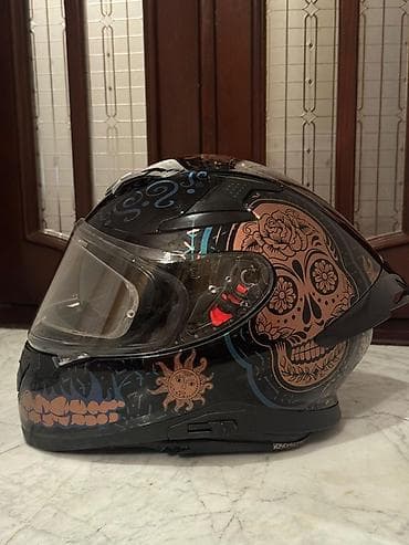 AXOR tam üzlü motosiklet dəbilqəsi – “Sugar Skull” qrafik dizaynı - — 4
